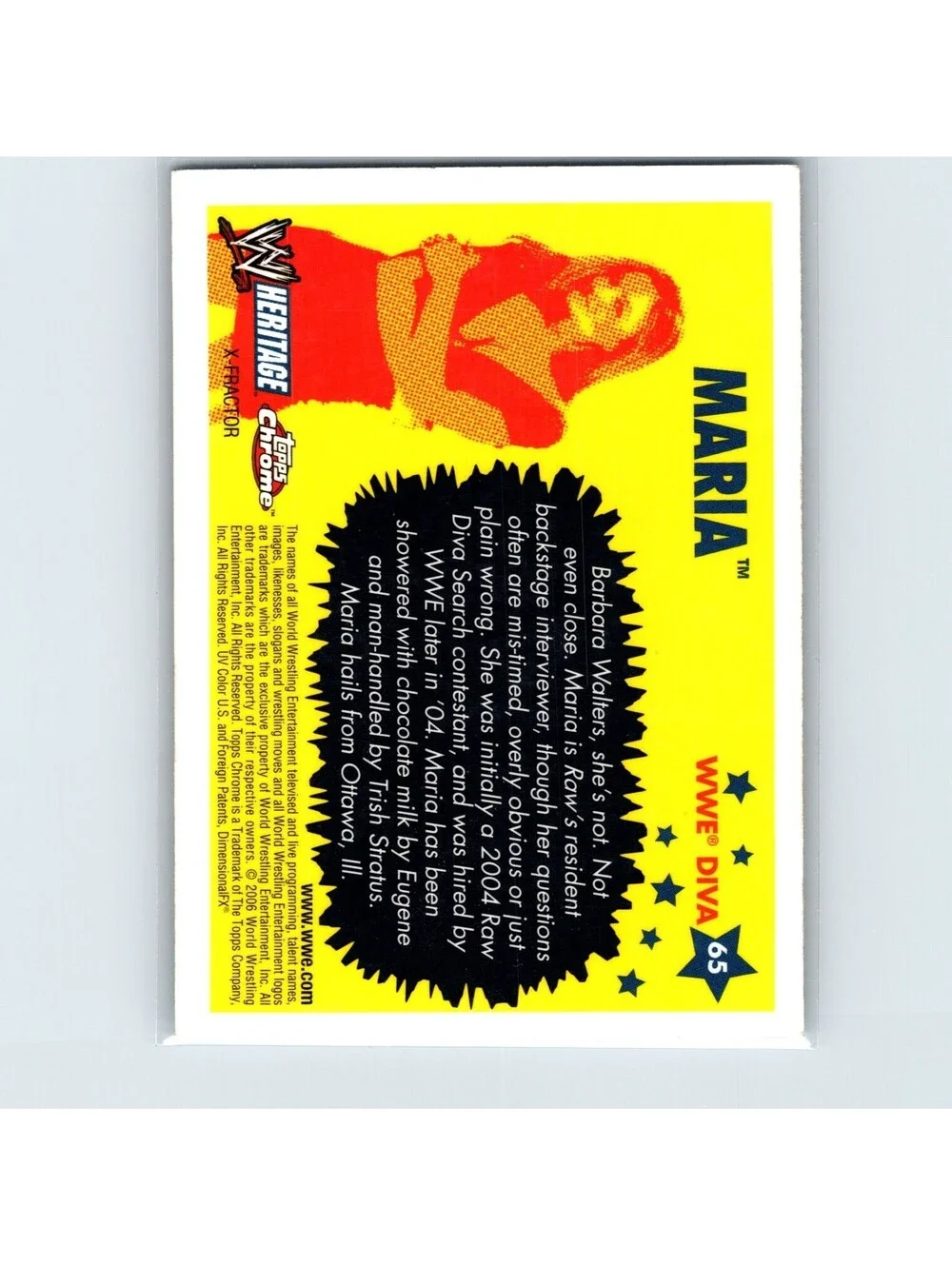 2006 Topps Heritage Chrome WWE Maria #65 X-Fractor